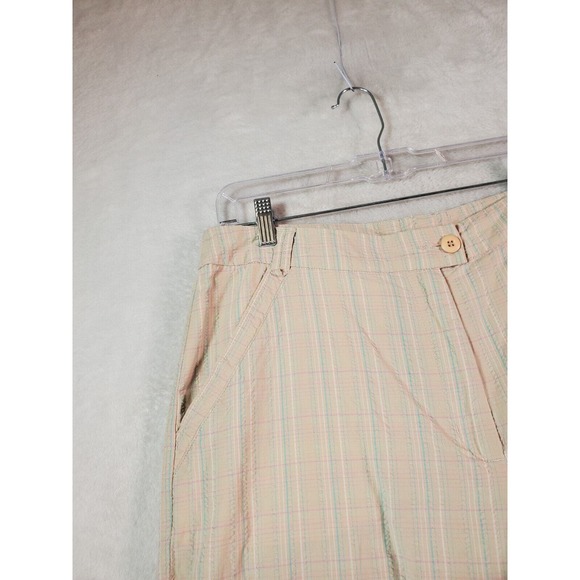 Woolrich Seersucker‎ Shorts Womens Size 16 Multi Railroad Stripes Slash Pockets - Picture 6 of 9